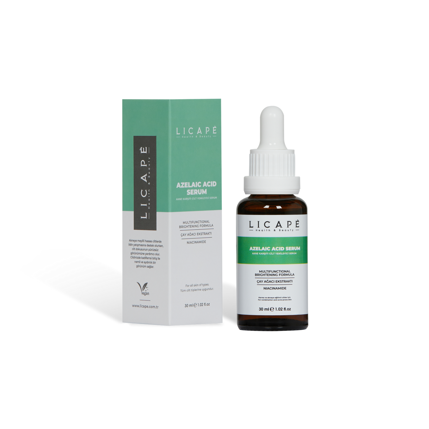 Yağlı ve Akneli Ciltler İçin Azelaic Acid Cilt Serumu 30ml