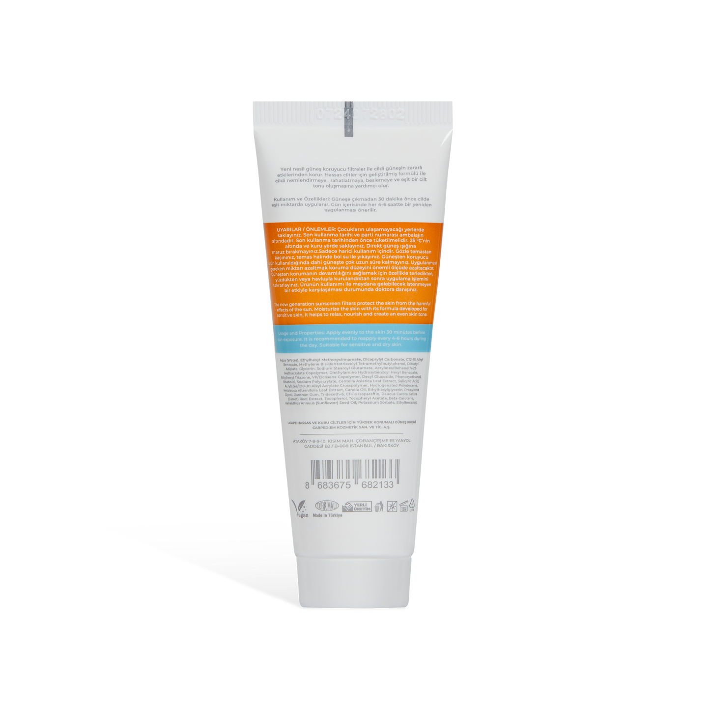 High Protection 50 Factor Sun Cream for Sensitive and Dry Skin 40ml