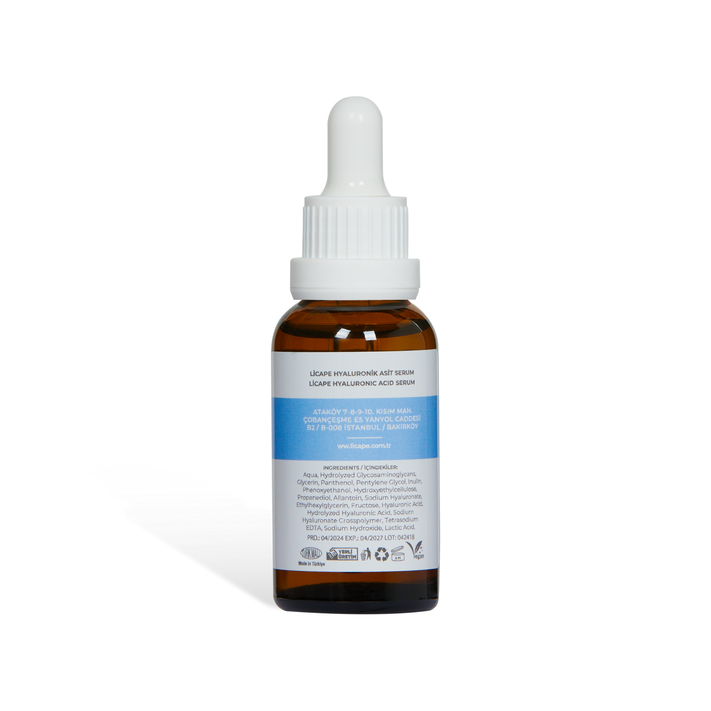 Moisturizing Brightening Plumping Hyaluronic Acid Panthenol B5 Peptide Serum