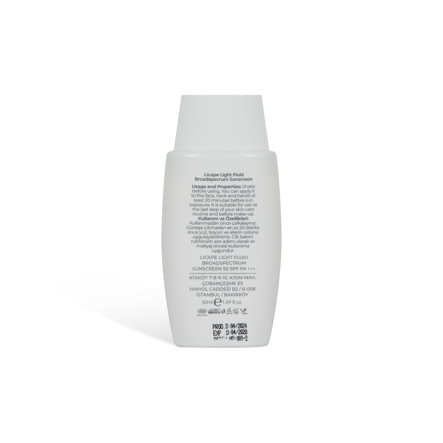 High Protection Water Resistant Suitable for All Skin Types 50 Factor Liquid Sun Cream 50 ml