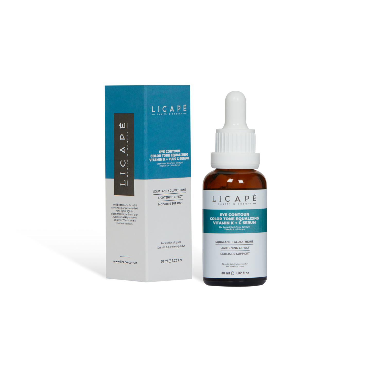 Göz Çevresi Renk Tonu Eşitleyici Vitamin K + C Serum 30ml