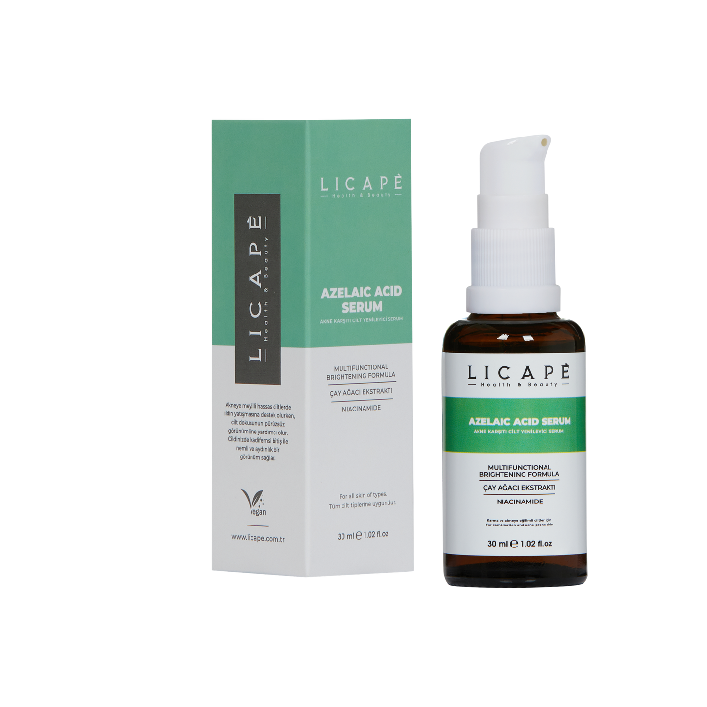Yağlı ve Akneli Ciltler İçin Azelaic Acid Cilt Serumu 30ml