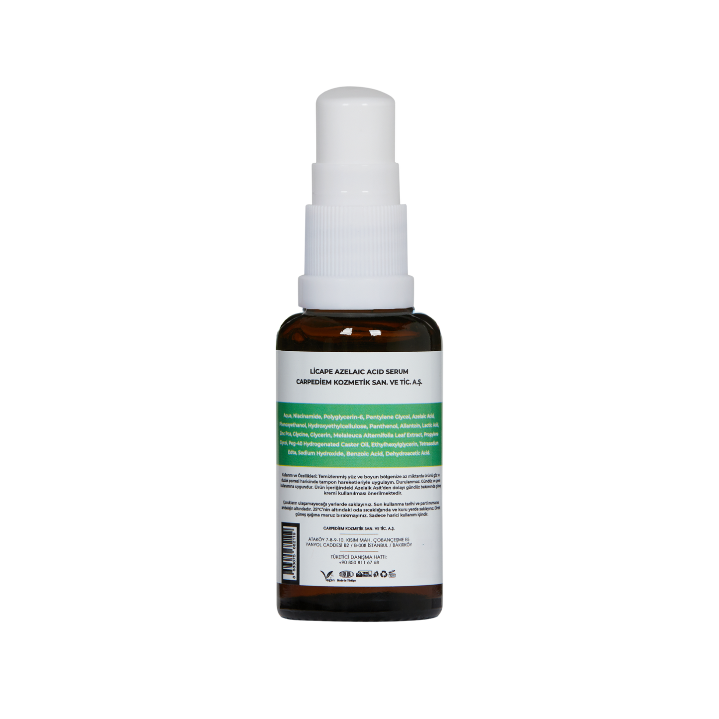 Yağlı ve Akneli Ciltler İçin Azelaic Acid Cilt Serumu 30ml