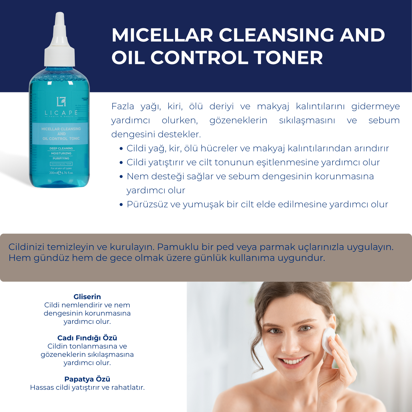 Gözenek Sıkılaştırıcı, Arındırıcı ve Yağ Dengeleyici Tonik 200ml