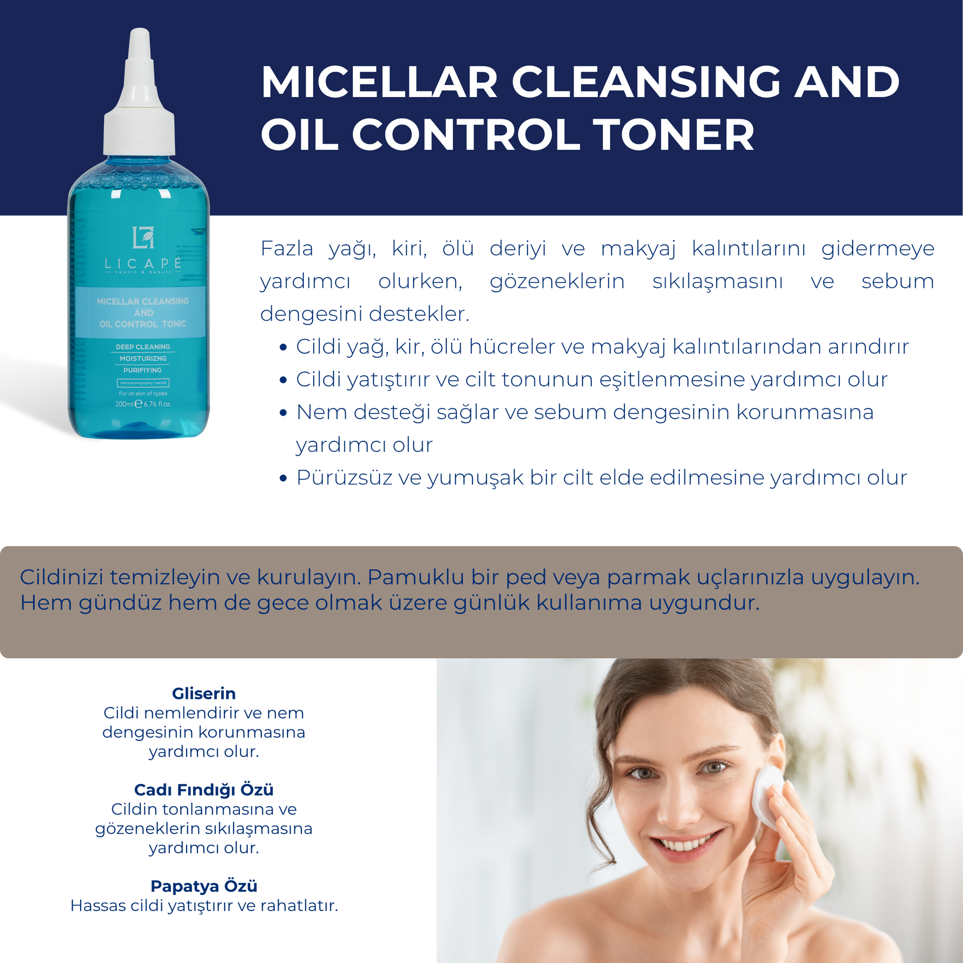 Gözenek Sıkılaştırıcı, Arındırıcı ve Yağ Dengeleyici Tonik 200ml